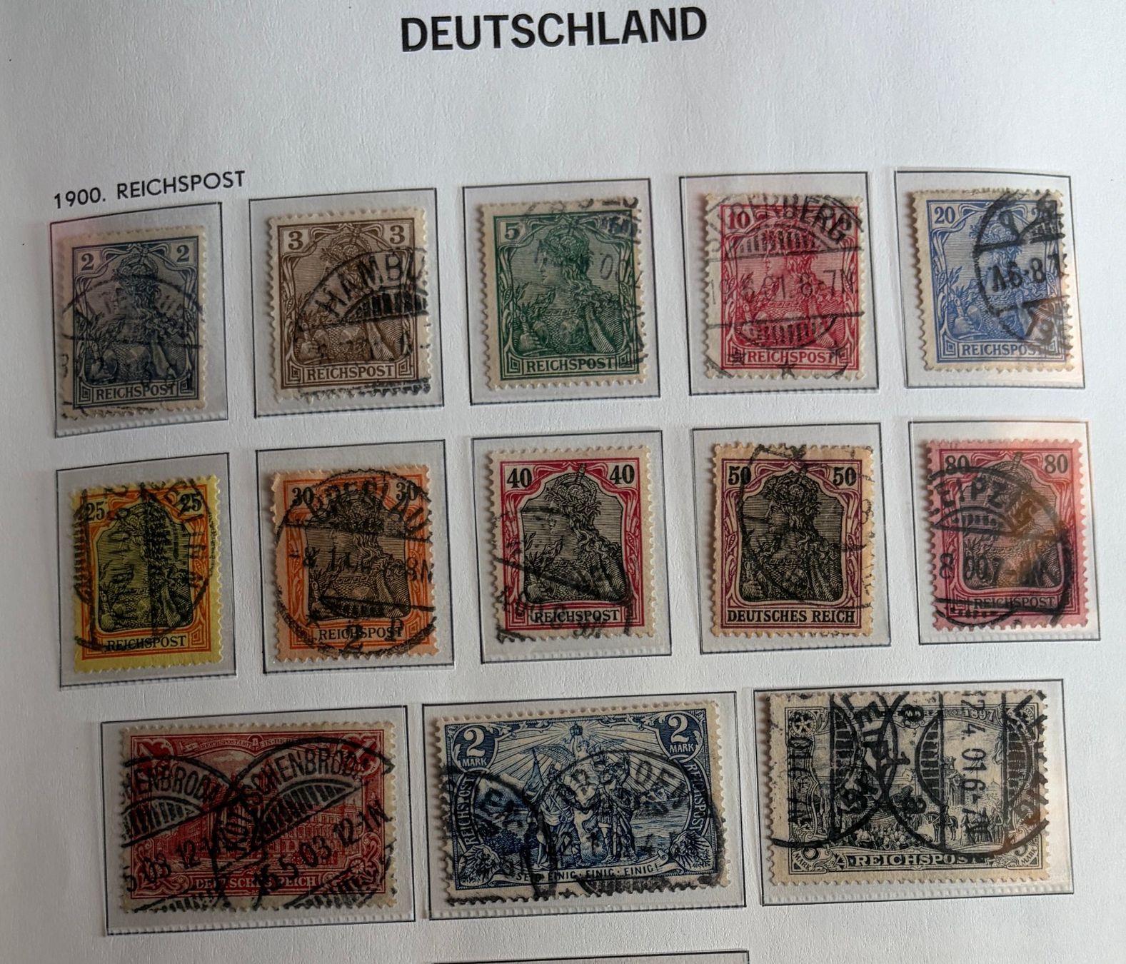 Alle Briefmarken: Briefmarken Deutsches Reich – Gebraucht aus Dotzigen von ser_8hp9