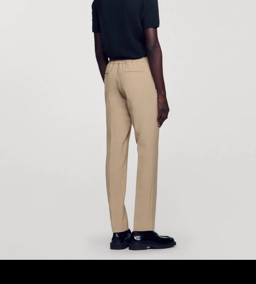 Sandro Pantaloni: SANDRO Men's Jersey Trousers Pants Beige Stretch – Usato da Münchenstein venduto da B771 3