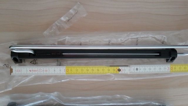 Asta Per Tenda Da Doccia A U In Acciaio Inox, Estensibile Da 80 A 130 Cm. Set Completo Con Tenda In Poliestere 3x2 M. Installazione A Muro, No Fori.