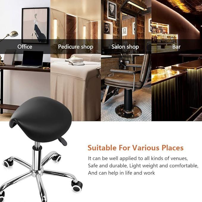 Sgabelli: Rollhocker Arbeitshocker Barhocker drehbar mit Sattelsitz – Nuovo e nell'imballaggio originale da Zürich venduto da Novamart 5
