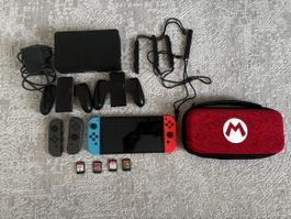 Nintendo Switch Konsole mit Zubehör und Tasche gebraucht