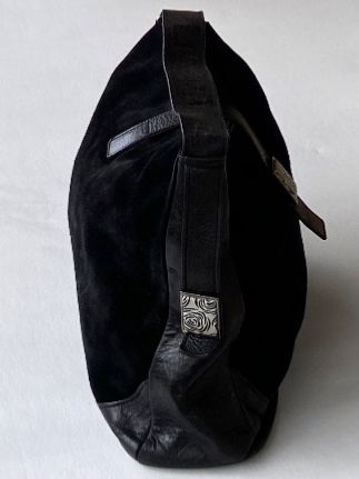 Borse da donna: Schwarze Handtasche Wildleder/Leder – Usato da Lenzburg venduto da Boffer1A 2