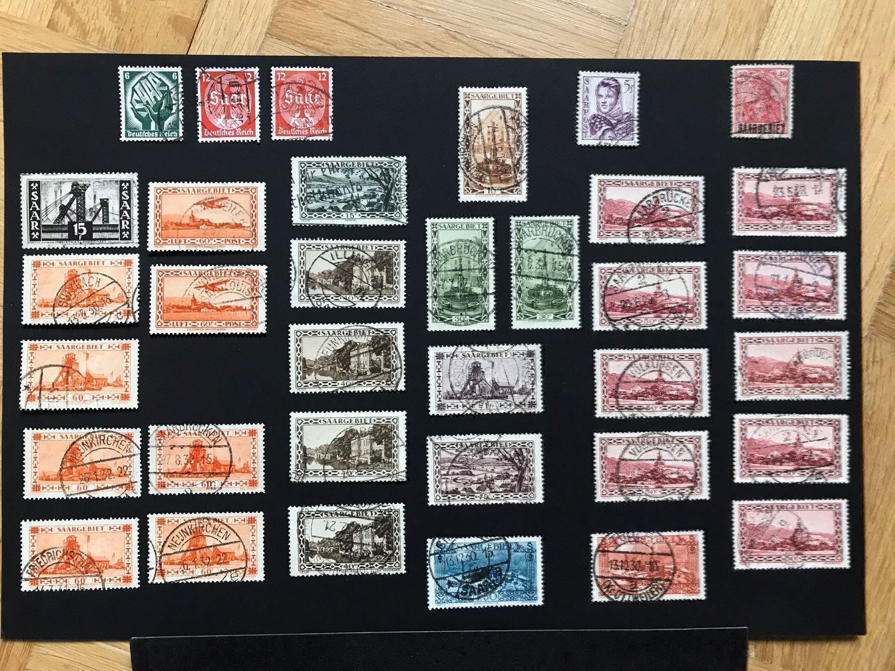 Alle Briefmarken: Kleinlot Saar/Saarland ab 1921 – Gebraucht aus stäfa von brandy66 1