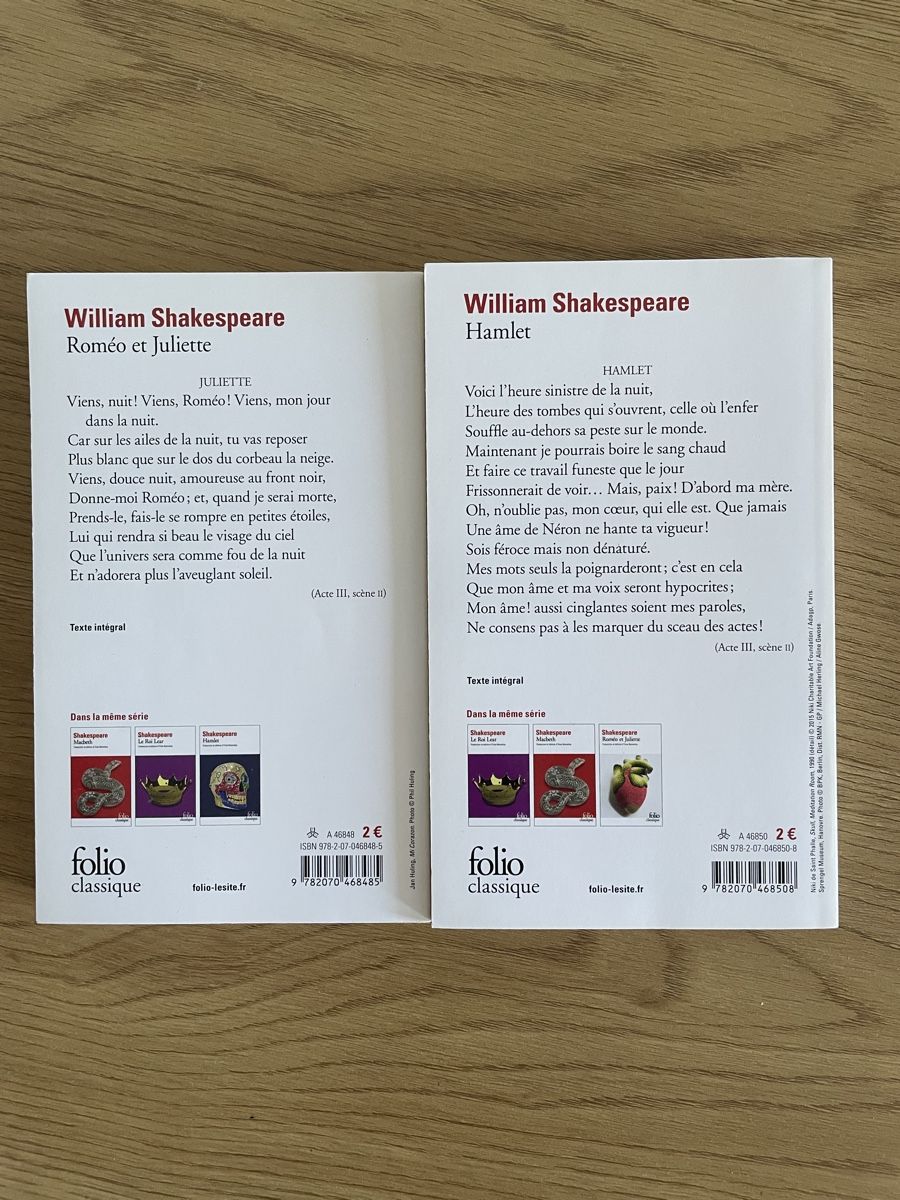 Libri: 2 livres de Shakespear – Usato da La Chaux-de-Fonds venduto da jda_j6w6 1