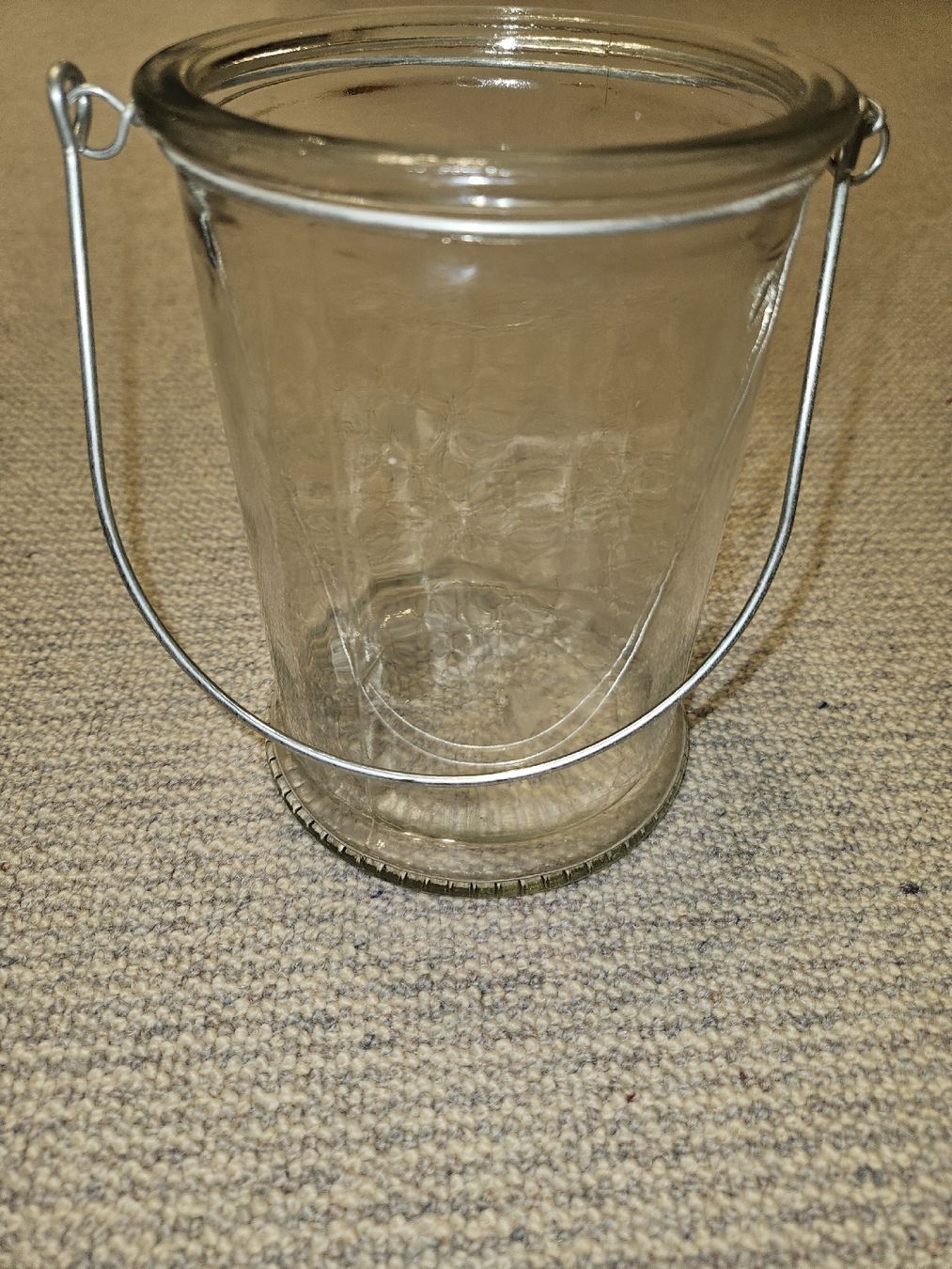 Alle Dekorationen: Glas Windlicht Laterne mit Henkel Deko Garten – Gebraucht aus Rheineck von Eulalia40 2