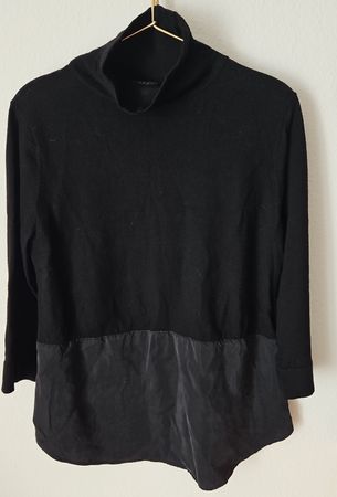 COS Rollkragenpullover, Wolle/Seide, Schwarz, Gr. S