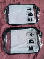 Kosmetiktasche Beutel transparent Flugzeug Handgepäck NEU