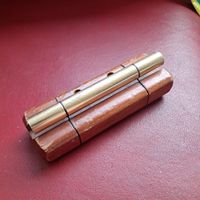Messing Holz Blasinstrument Vintage Instrument mit Gebrauchs