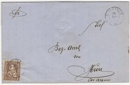 HITZKIRCH - seltener Stempel auf Falthülle nach MURI
