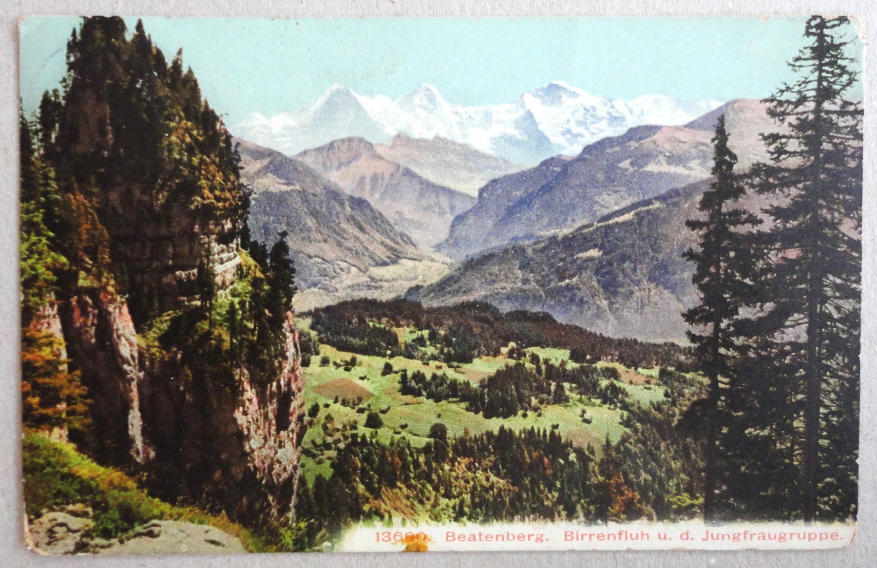 Cartes postales: Beatenberg, Birrenfluh u. d. Jungfraugruppe – Défectueux à Fétigny par Billy2miny