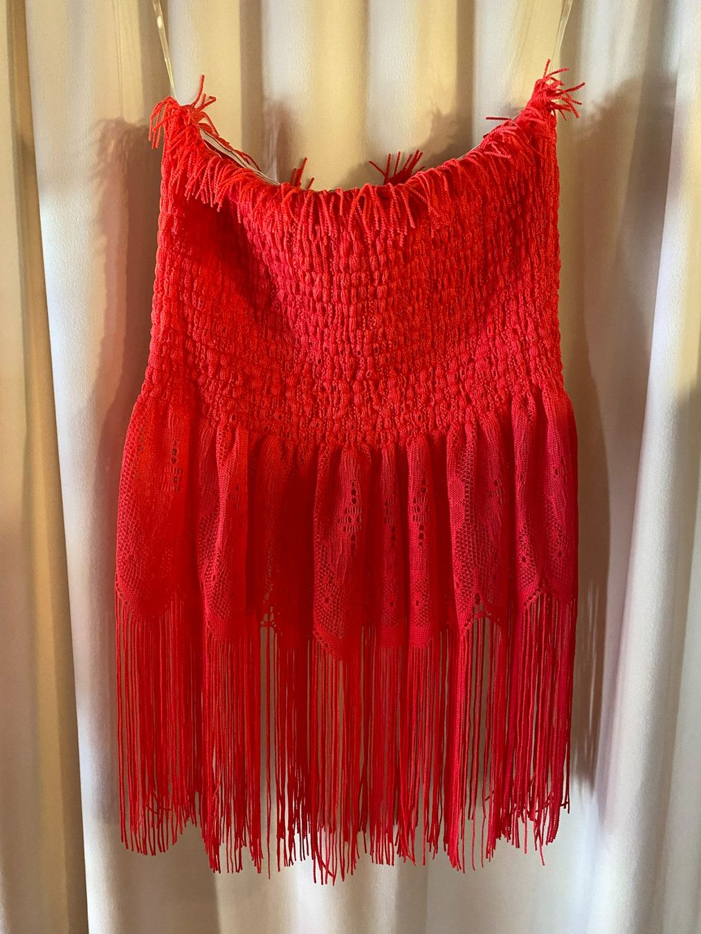 Vestiti: SOMMER KLEID MIT FRANSEN-DAMEN,ROT – Nuovo e nell'imballaggio originale da Meienried venduto da ManuelaBoutique 3