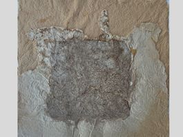 AB 1.- Papyrus Collage Signiert 50 x 70 cm