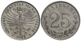 Italien, 25 Cents 1902