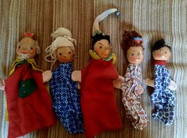 Vintage Kasperli-Handpuppenset