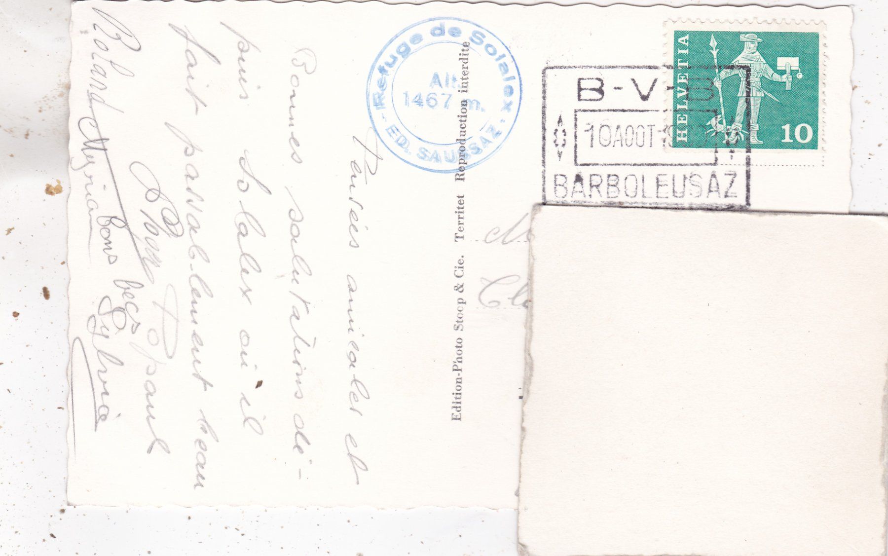 Cartoline postali: Solalex et les Diablerets – Usato da Herisau venduto da Lisegrat2008 1