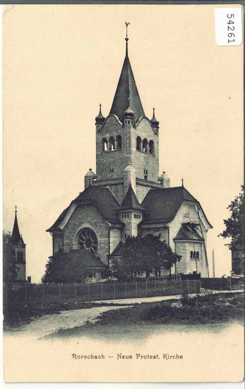 Cartoline postali: Rorschach - Neue Protest. Kirche – Usato da Ettingen venduto da Kartenplanet