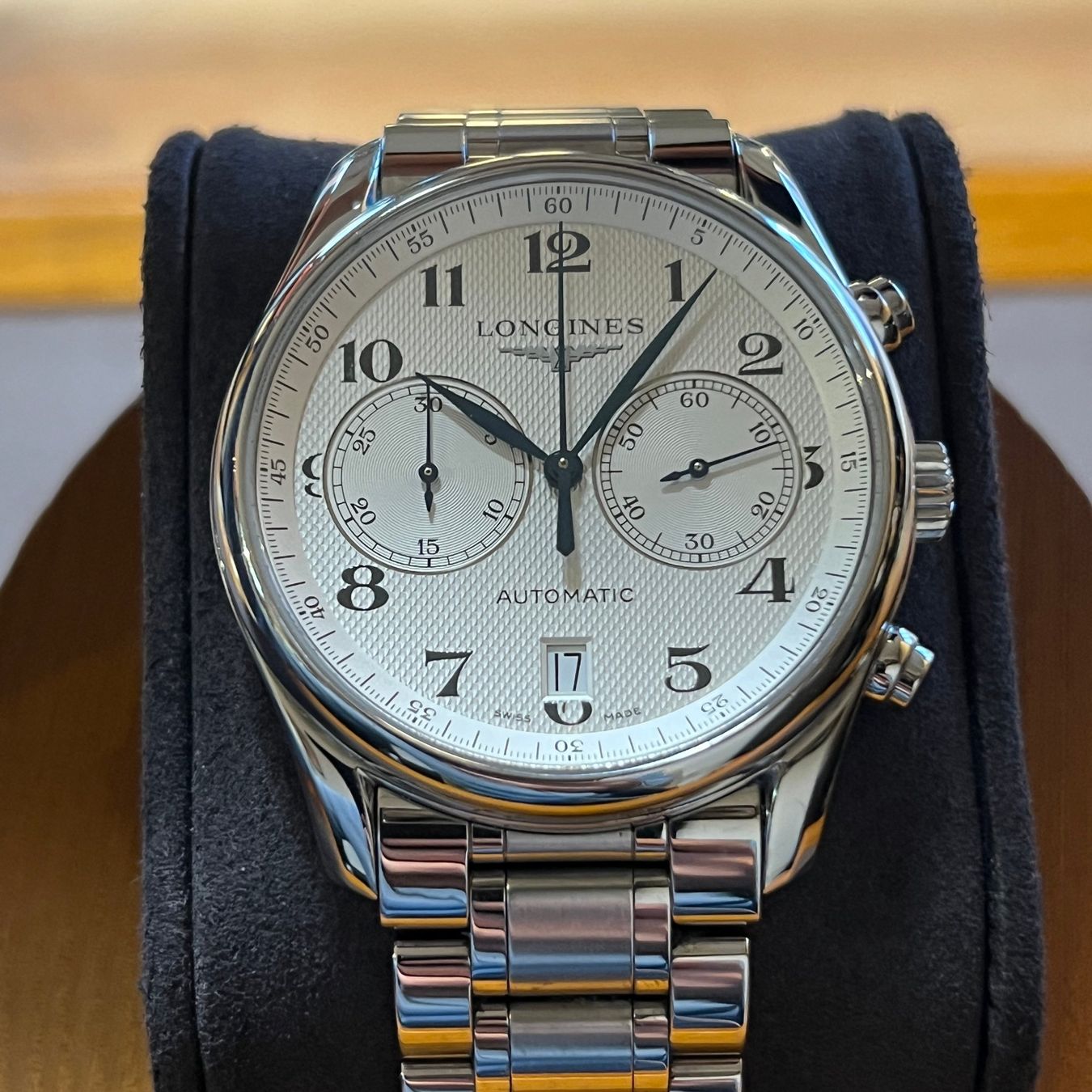 Longines Uhren: Longines Master Collection Chronograph Automatic Silver Dial – Gebraucht aus Carouge GE von Watchaser