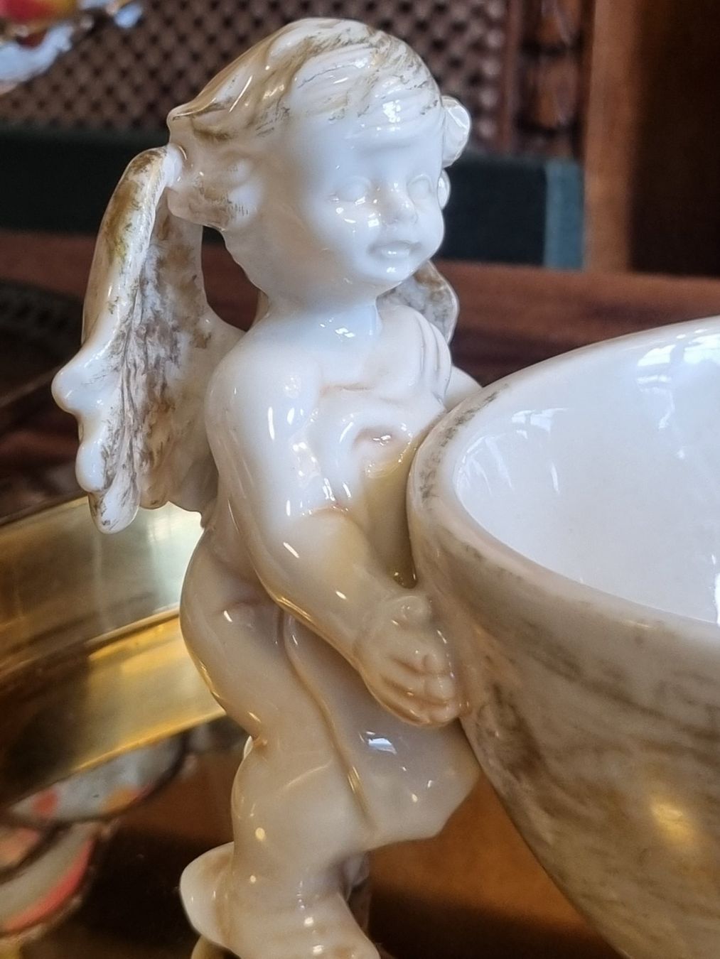 Ciotole: Keramik Dekoschale mit Putti Engeln – Usato da Scharnachtal venduto da devin03 4