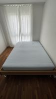 Bettgestell Holz hell mit Matratze 160x220 cm gebraucht