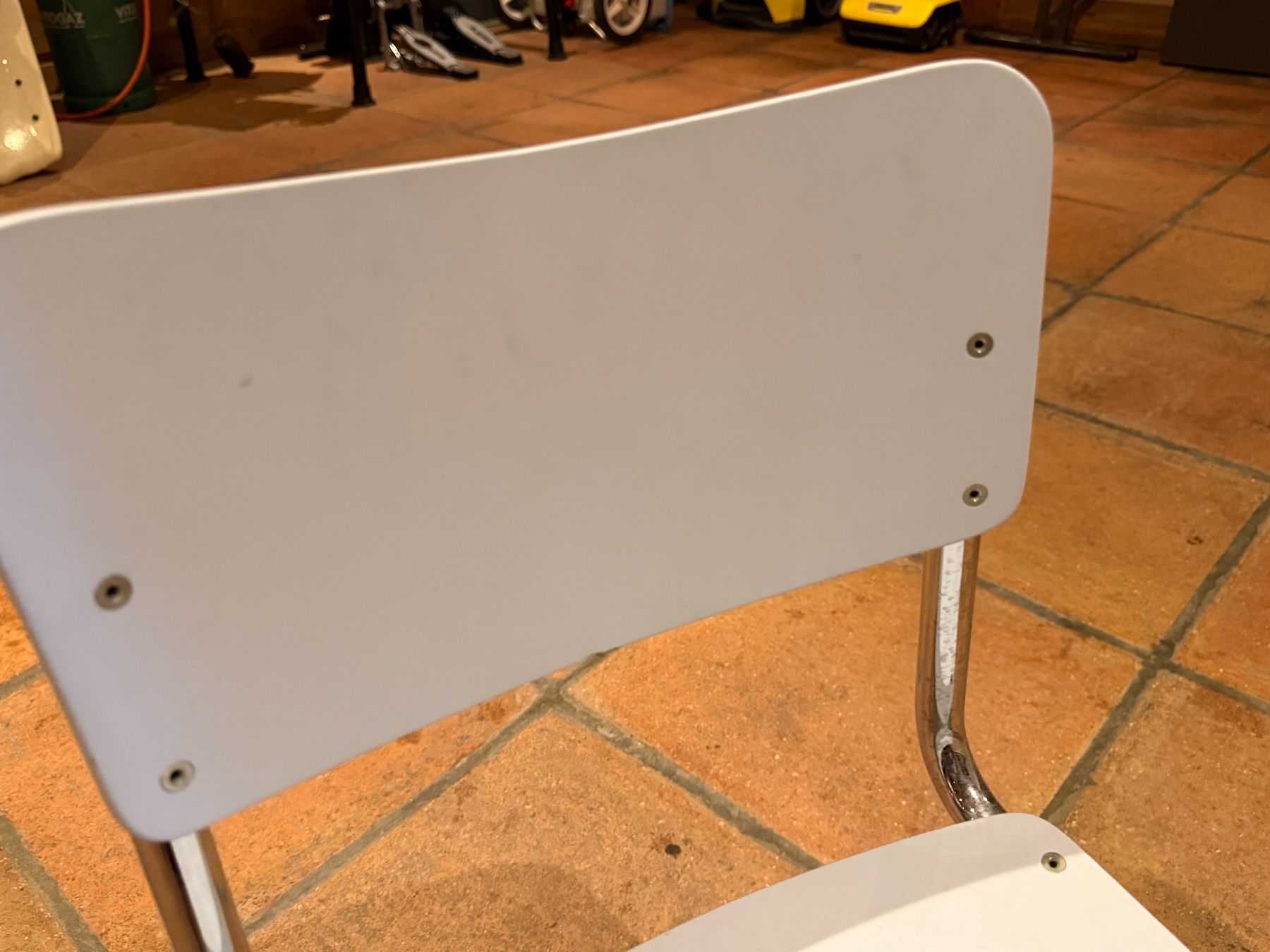 Thonet Sedie: Thonet - Kinderstuhl, Stahlrohrgestell, hellblau, gebraucht – Usato da Altendorf venduto da Kjaerholm 2
