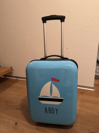 Kinder Trolley Reisekoffer mit Segelschiff Anker TOP