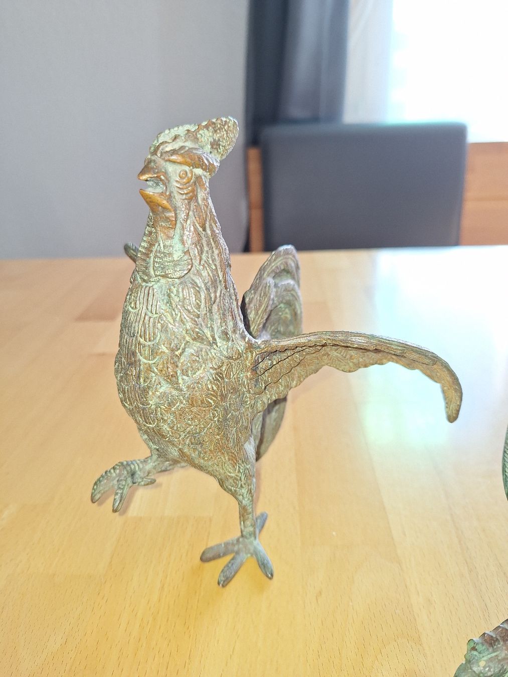Statuette: 2 Hähne massiv – Usato da Vilters venduto da Fleiflomi 1