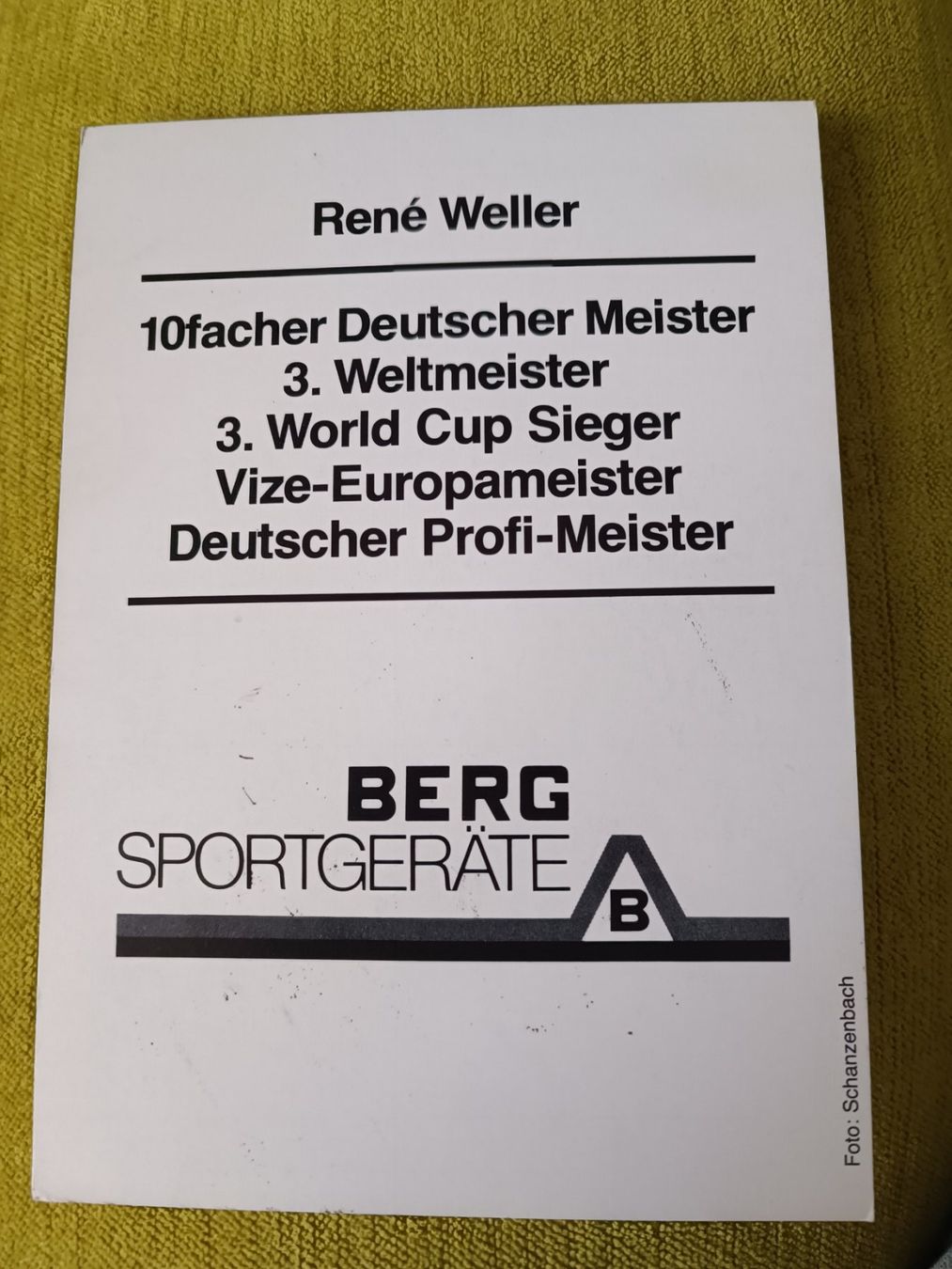 Autogramme: Rene Weller - Boxen - handsigniert – Gebraucht aus Menziken von Autogramme 1