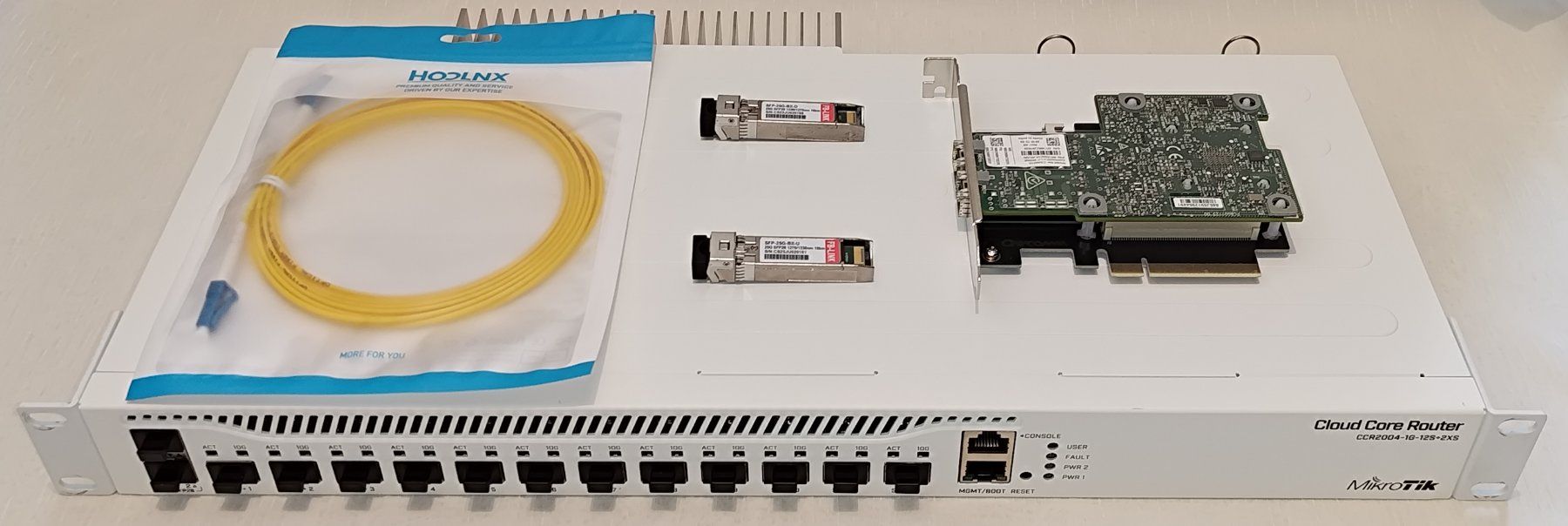 !25G SET! MikroTik CCR2004 10G / 25G + NIC + SFP28 + LWL (Gebraucht) in ...