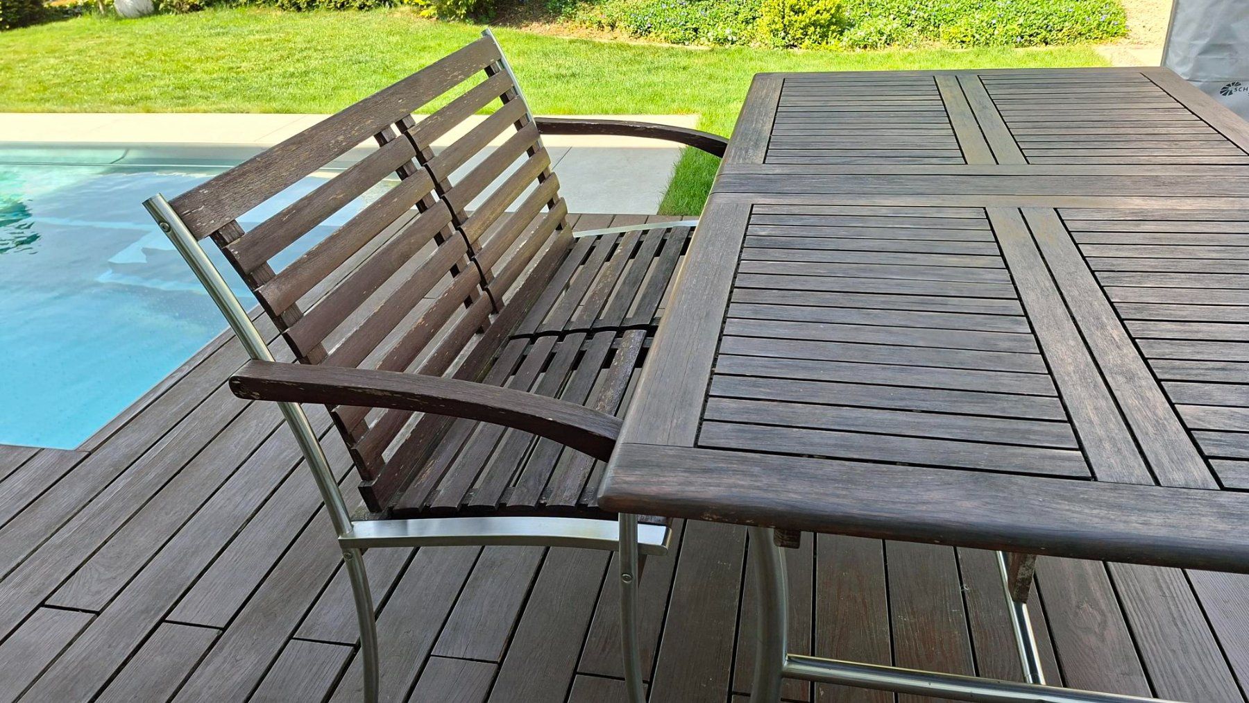 Tavoli: Gartentisch aus Holz – Usato da Lanzenneunforn venduto da outsidetg 3