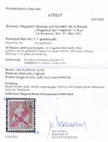 F1, Flugpostmarke mit Propeller Eckstempel Attest Kt. 2000.-