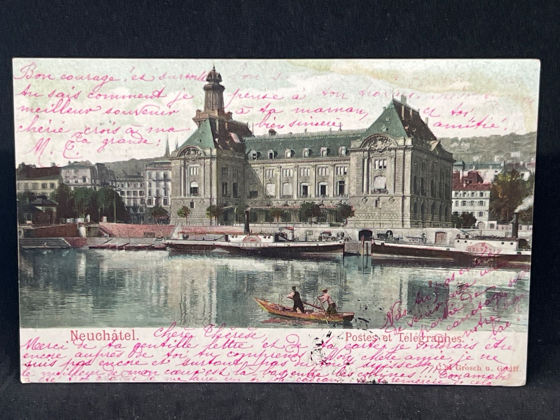 Cartoline postali: Neuchâtel: Postes et Télégraphes. – Usato da Widnau venduto da Brusi9
