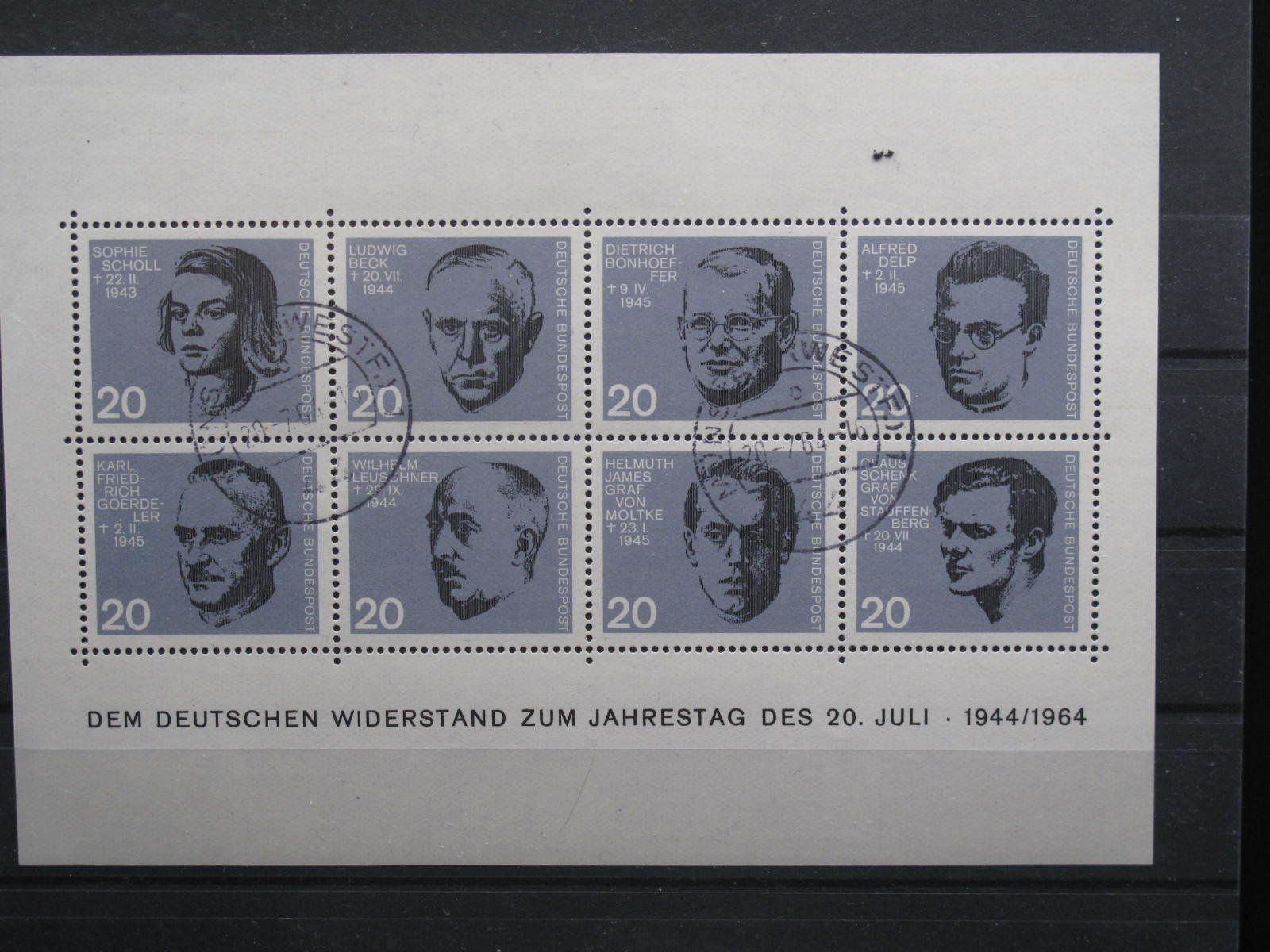 Alle Briefmarken: BRD 1964 Jahrestag Attentats AH gest. – Gebraucht aus Wil SG von fva01