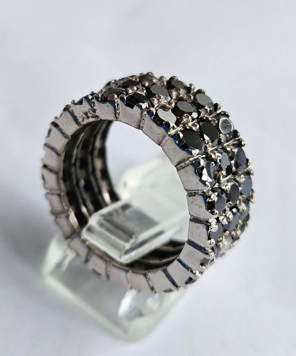 Onyx Ringe: Ring  black Onyx drei reihig Grösse 54 – Neu (gemäss Beschreibung) aus Zürich von adriben 1