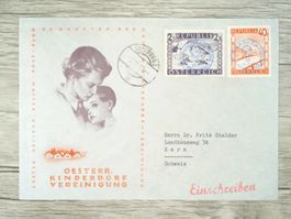 TR76 Enveloppe + Timbre Autriche 1948 Theme Ballon
