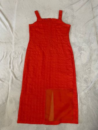 Robe d'été Cappuccino rouge, taille 38, lin et soie!