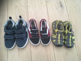3 Paar Sommerschuhe, Sandalen und Sneaker Gr. 29