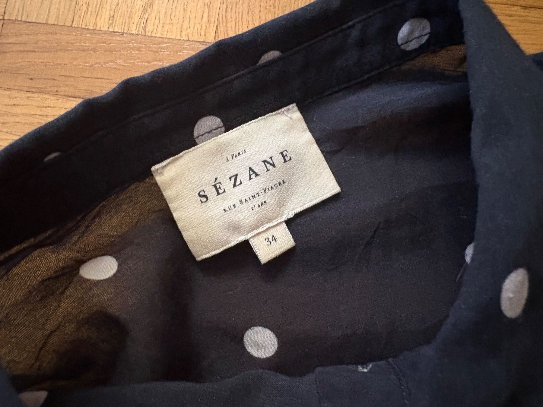 Sezane Blusen: Sézane Hemd Bluse Seide Baumwolle Gr.34 – Gebraucht aus Genève von sunandwind 2
