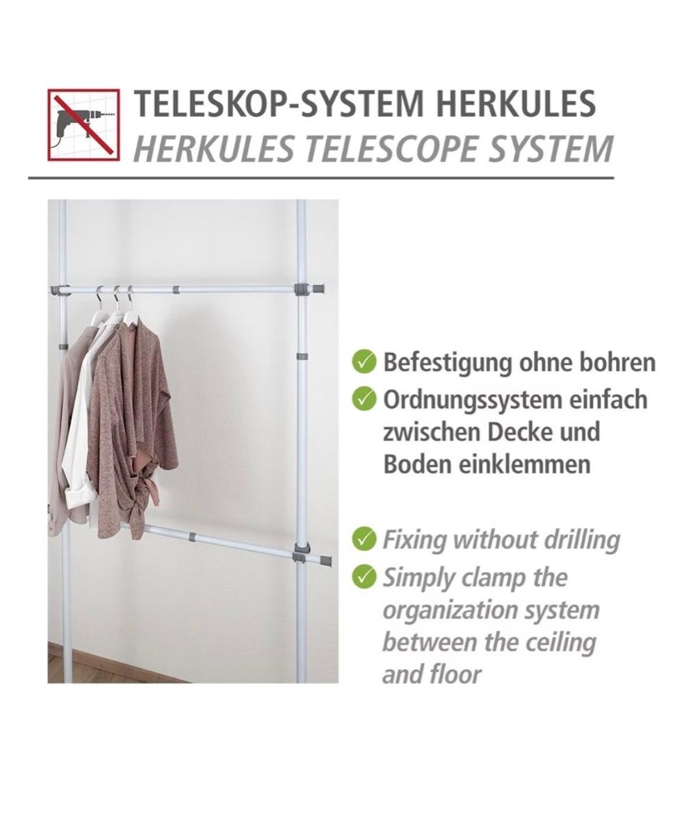 Wenko Guardaroba: WENKO TELESKOP-SYSTEM HERKULES – Nuovo (secondo la descrizione) da Obergösgen venduto da File75