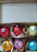 Christbaumkugeln in verschieden Farben aus Glas - 6 Stück -