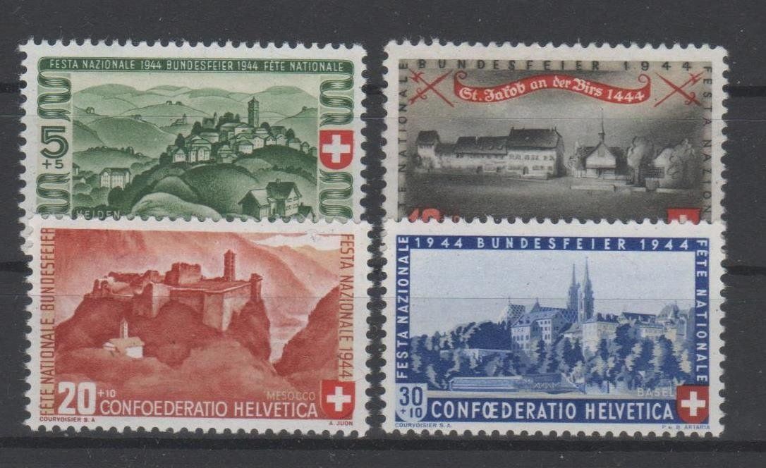 Alle Briefmarken: Pro Patria kmpl. Satz 1944 ** – Neu (gemäss Beschreibung) aus Remetschwil von Hofiii