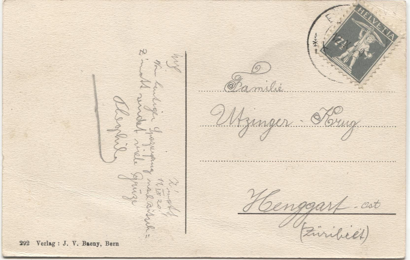Cartoline postali: BITSCH VS 1920 Restaurant Z'Matt – Usato da Rothrist venduto da Clanx 1