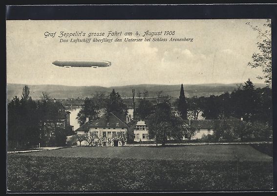 Ansichtskarten: Salenstein, Graf Zeppelin's Luftschiff  – Gebraucht aus Berlin von bartko-reher