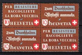 1942 Altstoff Viererblock Nr. 256II **