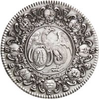 2 Taler 1710 Stadt Basel, Nachprägung 1958, UNC., 39,48g AG