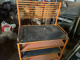 Werkstattwagen orange Metall 3 Etagen gebraucht 100 cm