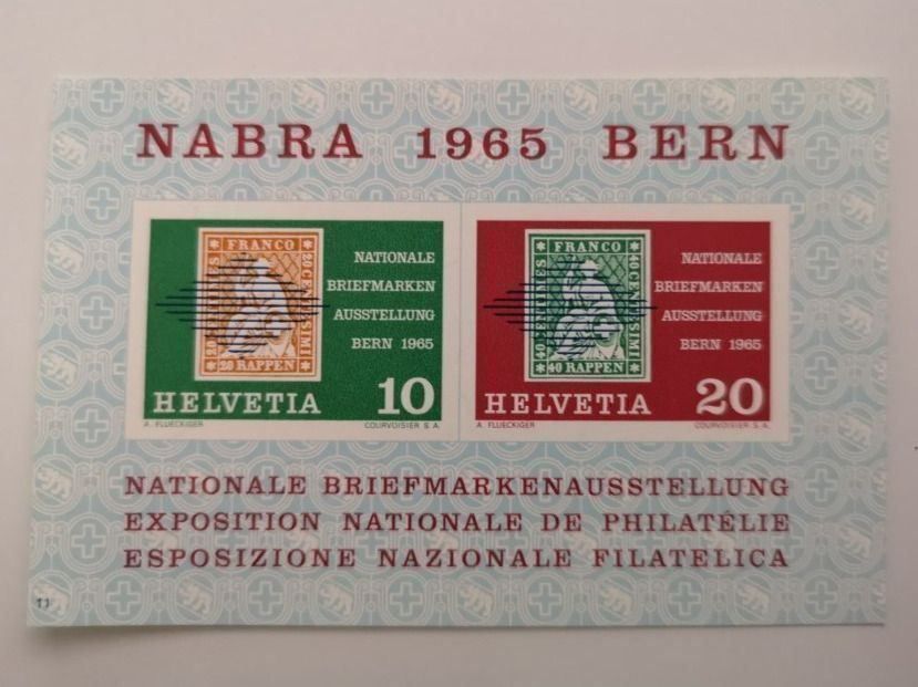 Tous les timbres: Nabra Block Bern 1965 **, postfrisch – Neuf (Voir description) à Horgen par Gstufe