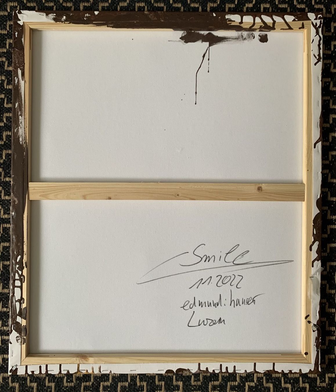 Dipinti: abstraktes Acryl Bild mit Echtheitszertifikat – Nuovo e nell'imballaggio originale da Luzern venduto da edmundart 4