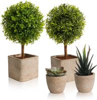 Kunstpflanze Sukkulenten 4er Set 25,5/14,6cm Wie Echt