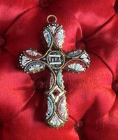 Antiker Mosaik Kreuz Anhänger "Roma" - Sammlerstück!✨🙏