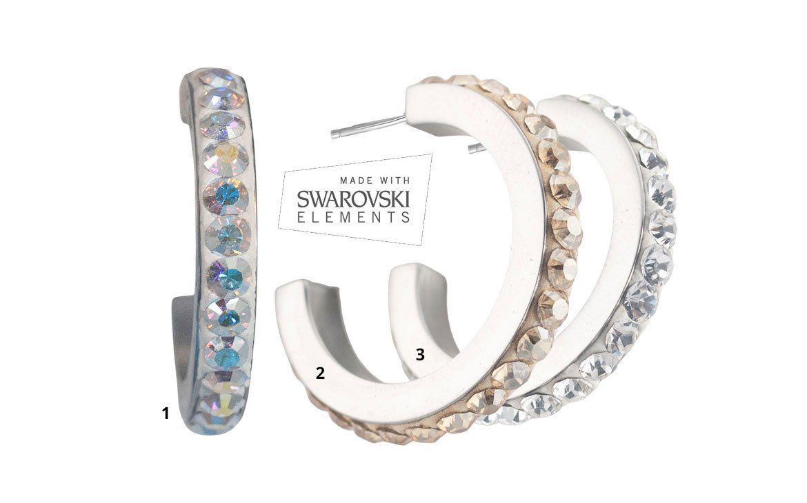 Ohrringe & -stecker: Ohrring Creolen  mit Swarovski Crystal – Neu und originalverpackt aus Bottenwil von anh_5brz